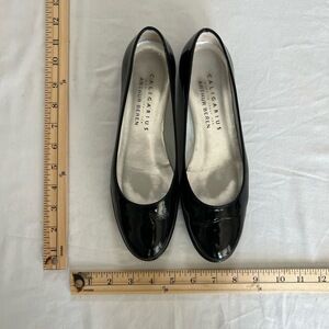 Caligarius Shoes Womens 7 1 2 B Black Flats Patent Leather Closed Toe